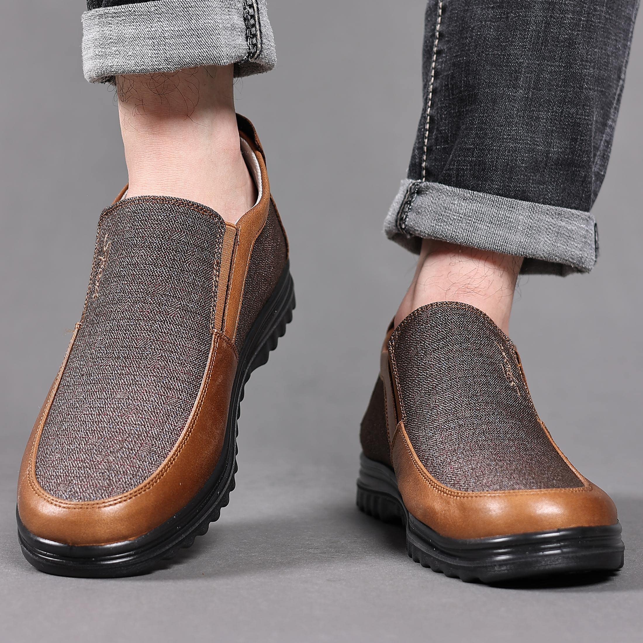 COSIDRAM Men's Casual Loafers - Lightweight Ankle High Moccasin Shoes for Men | Comfortable Slip-On Walking Shoes for Work, Travel & Everyday Wear