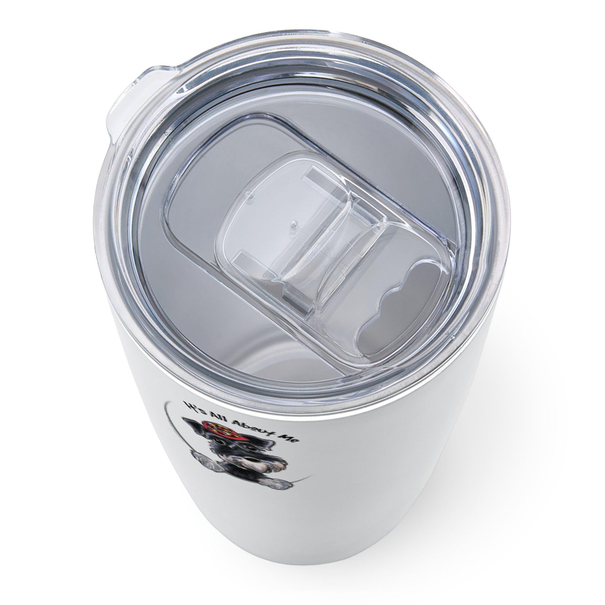 20 oz Insulated Stainless Steel Coffee Tumbler Travel Mug - Boy Schnauzer IAAM Design, Hot & Cold Drink Thermos for Office, Commute, Camping & Outdoor Activities