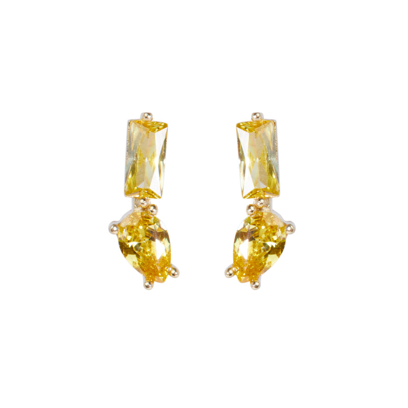 Mark Robbins Stud Earrings for Women - 14K Gold Plated Cubic Zirconia Studs - Hypoallergenic Fashion Jewelry Gift for Her - Perfect for Everyday Wear, Parties & Special Occasions