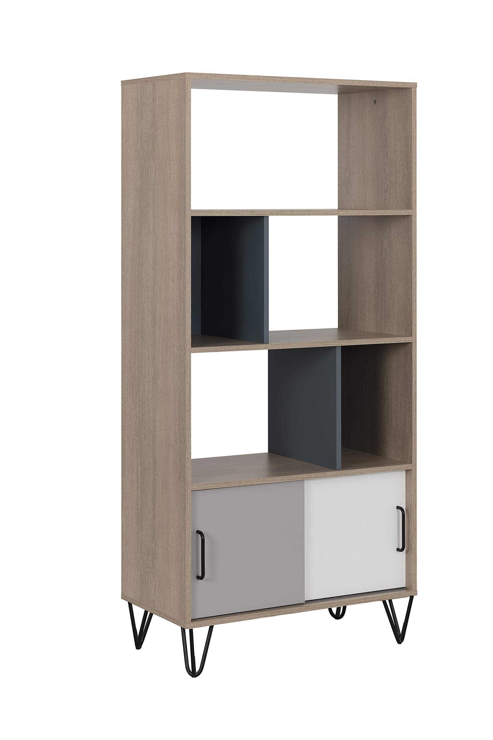 Free Standing Light Oak Bookcase - Modern Wood Bookshelf for Living Room, Bedroom & Office Storage - Stylish Home Decor Furniture for Books & Display