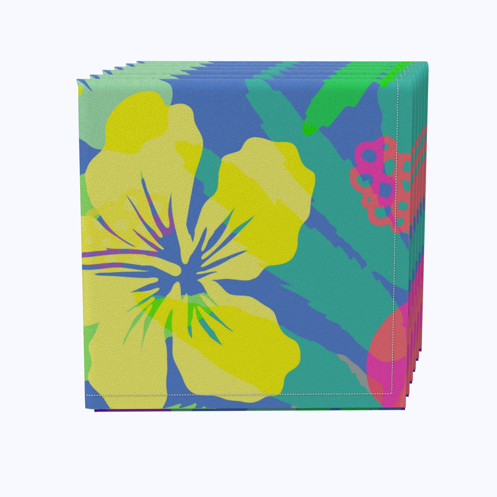Floral 202 Cotton Napkins - Premium 100% Cotton Dinner Napkins for Weddings, Parties & Home Decor - Set of 4/6/8 - Soft & Absorbent for Everyday Use