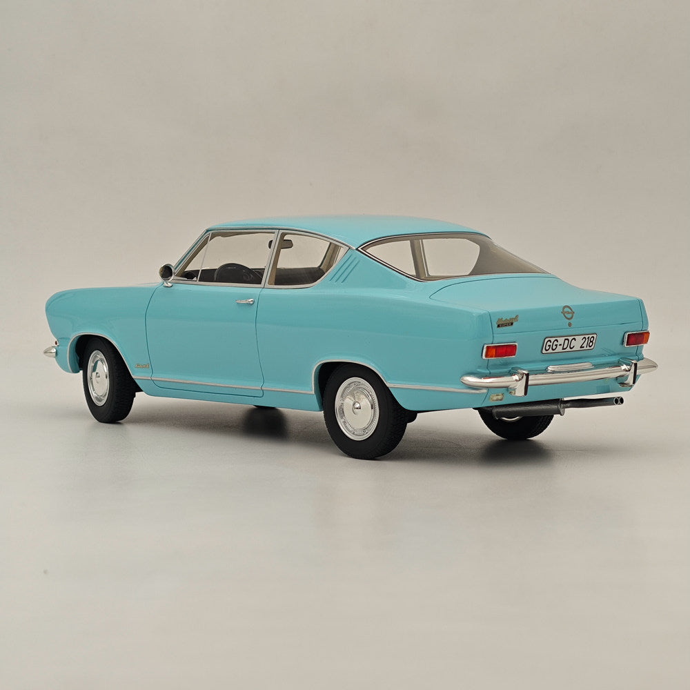 1:18 Scale Opel Kadett B Coupe 1966 Blue Resin Diecast Model Car - Limited Edition Collectible for Car Enthusiasts & Display in Home/Office