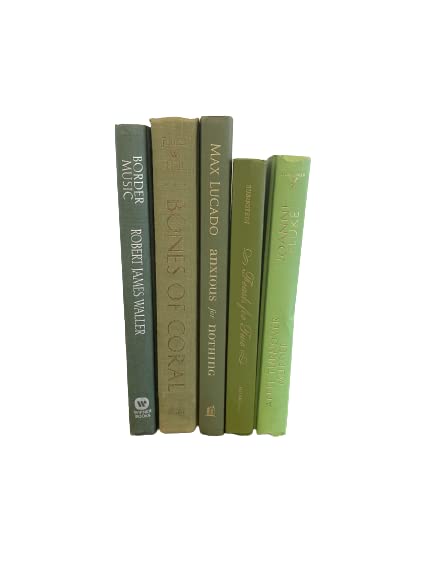 SoBoho Decorative Book Set - Light Green Fake Books for Bookshelf & Home Decor - Perfect for Living Room, Bedroom, Office & Coffee Table Styling