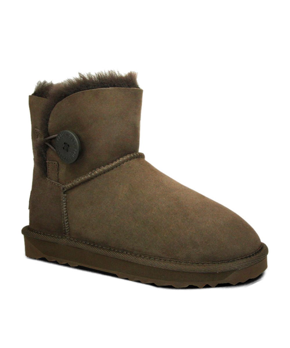 Premium UGG Mini Button Boots for Women - Cozy Winter & Fall Fashion for Casual Outings & Outdoor Activities