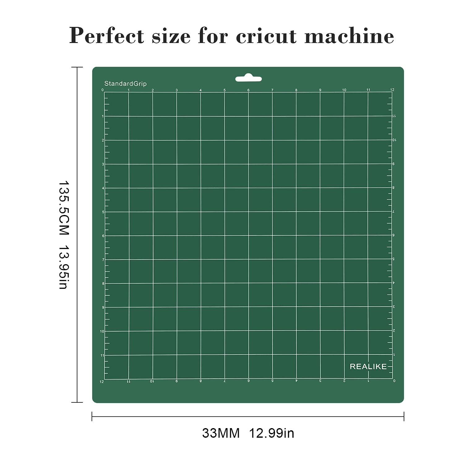 REALIKE 10-Pack 12x12 Inch Cricut Cutting Mats - Compatible with Cricut Maker 3, Maker, Explore 3, Air 2, Air & One - StandardGrip, LightGrip, StrongGrip & FabricGrip Adhesive Mats - Perfect for DIY Crafts, Vinyl Cutting & Fabric Projects