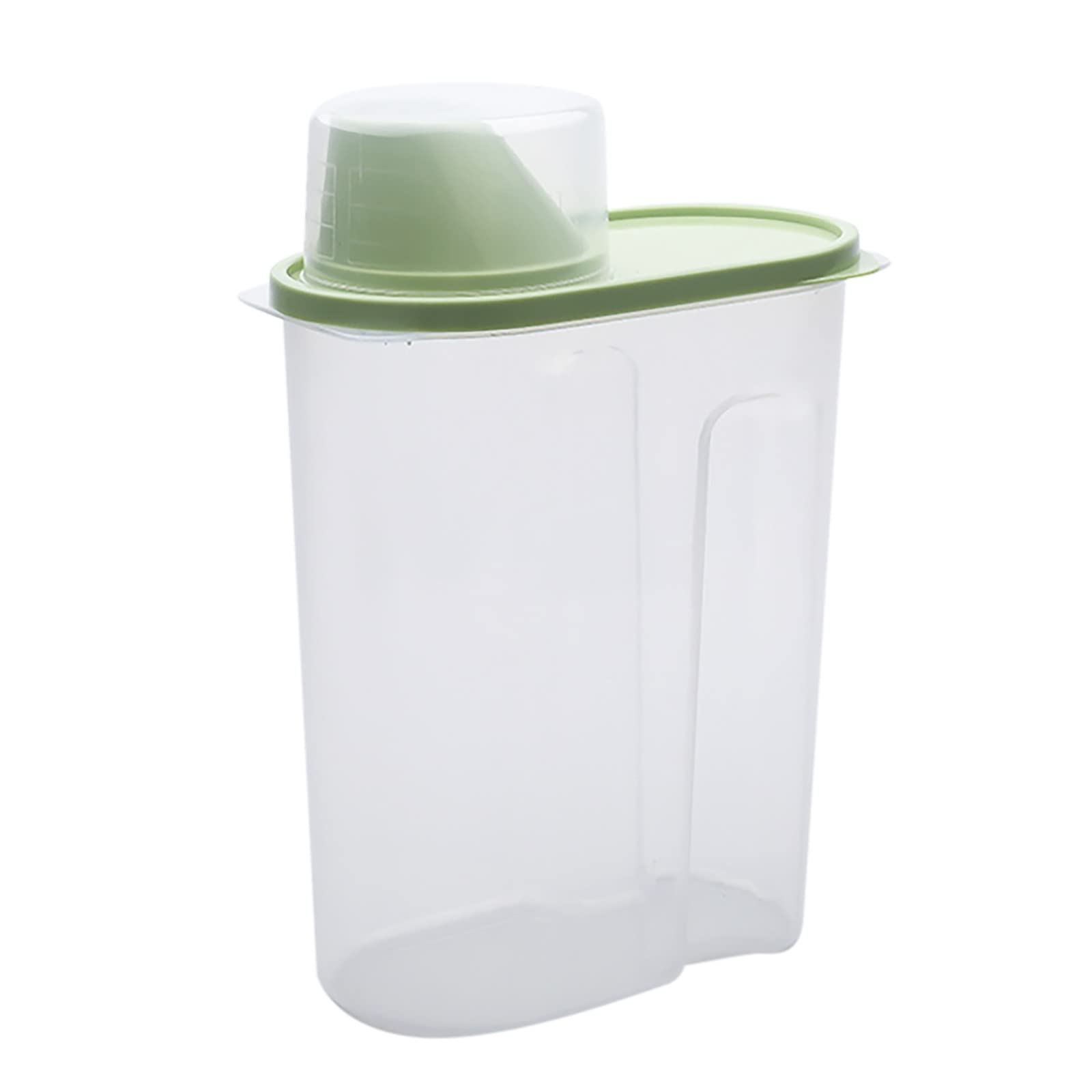2.5L Airtight Plastic Food Storage Container for Kitchen - Multi-Grain, Dry Goods & Bulk Food Organizer - BPA-Free Clear Sealed Bin with Lid (Green) - Perfect for Pantry, Baking Supplies & Meal Prep