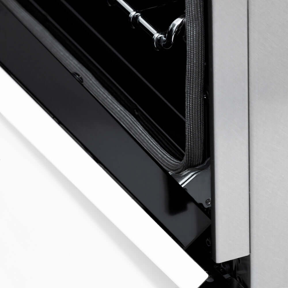 ZLINE Autograph Edition 60-inch 7.4 cu. ft. Dual Fuel Range with 9-Burner Gas Cooktop & 2 Electric Convection Ovens - Satin Stainless Steel with White Matte Doors & Matte Black Accents (RASZ WM 60 MB) | Professional Kitchen Appliance for Home Chefs & Cooking Enthusiasts