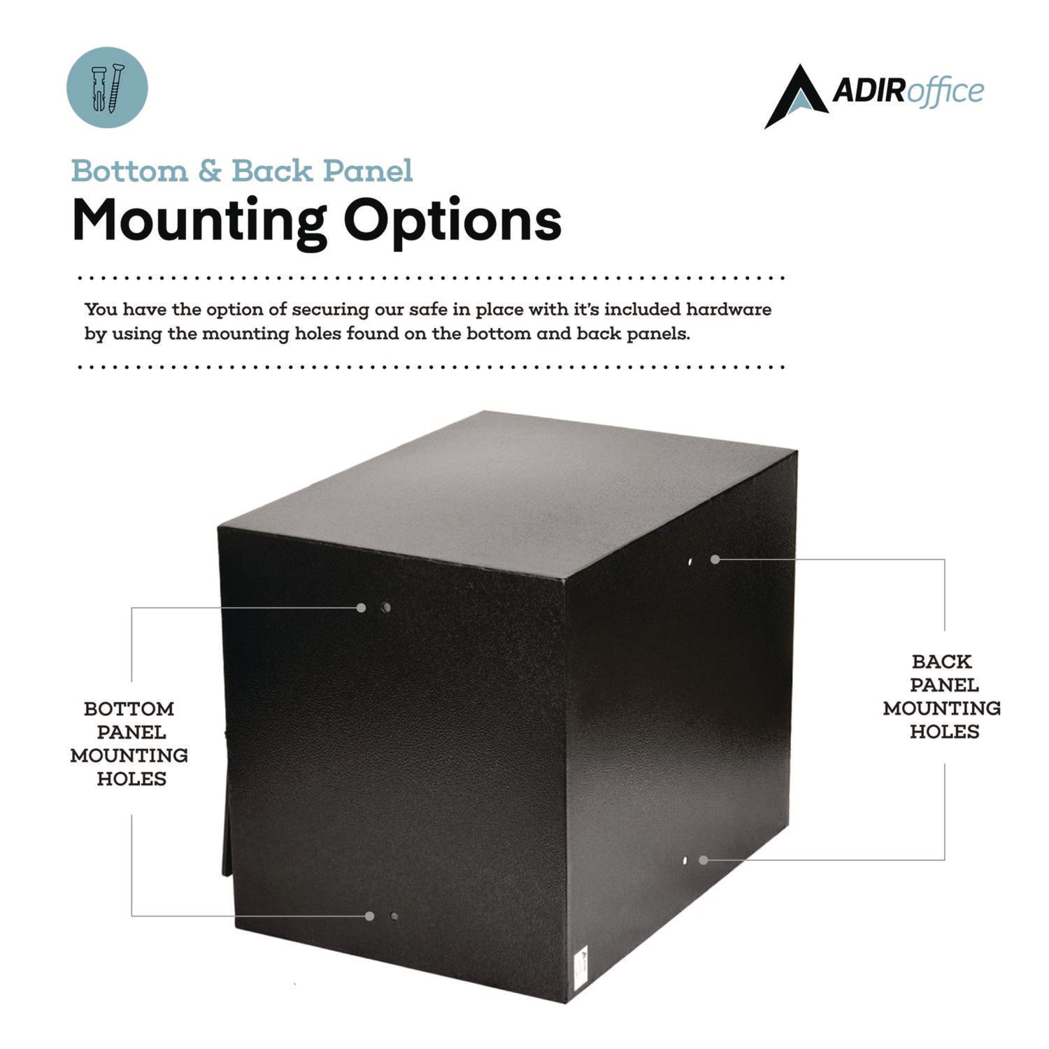 AdirOffice 1.1 Cubic Feet Digital Security Safe Box with Electronic Keypad - 15.3