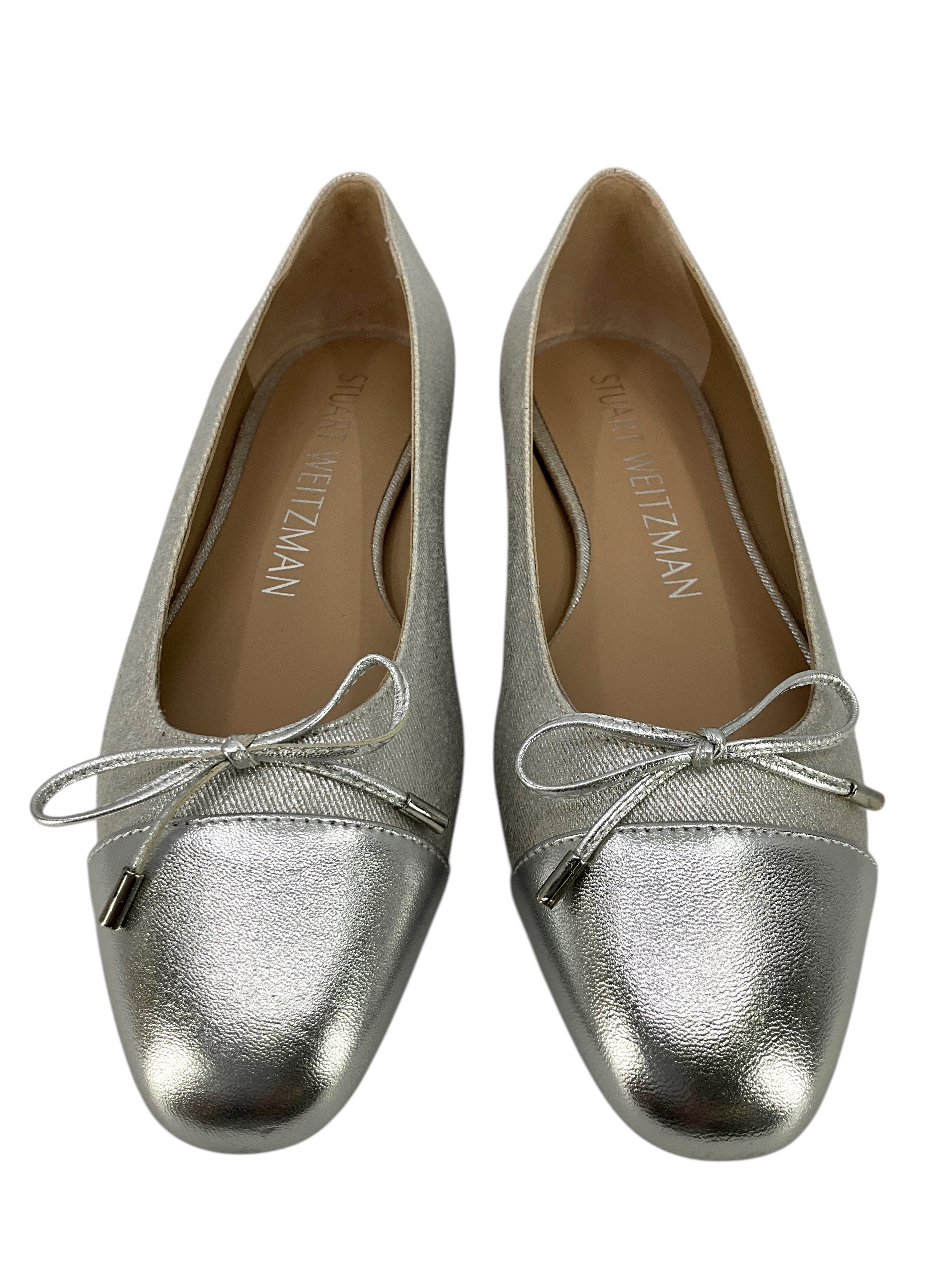 Stuart Weitzman Women's Sleek Ballerina Flats - Size 7.5 | Comfortable & Stylish Ballet Shoes for Work, Travel & Everyday Wear