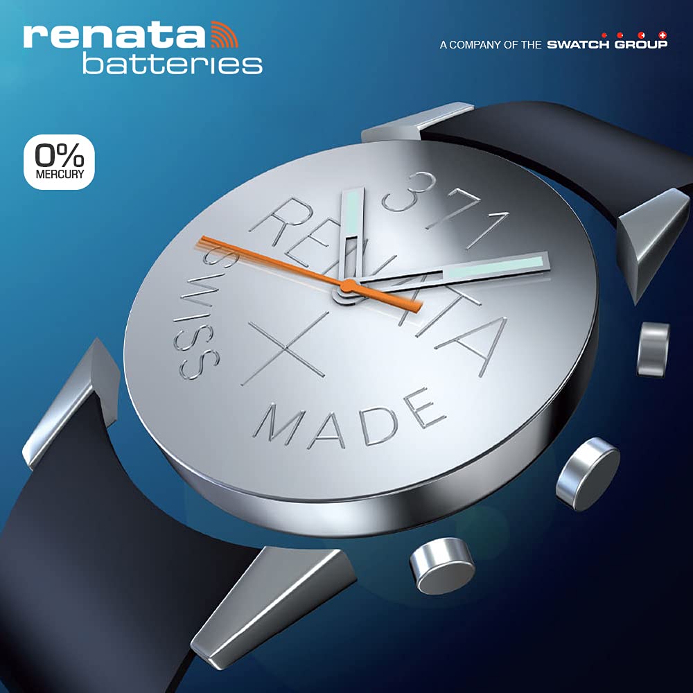 Renata Watch Batteries 5 Pack - Long-Lasting Swiss Made Coin Cell Batteries for Watches, Calculators, and Small Electronics - Perfect Replacement for SR621SW, 364, 377, and Similar Models