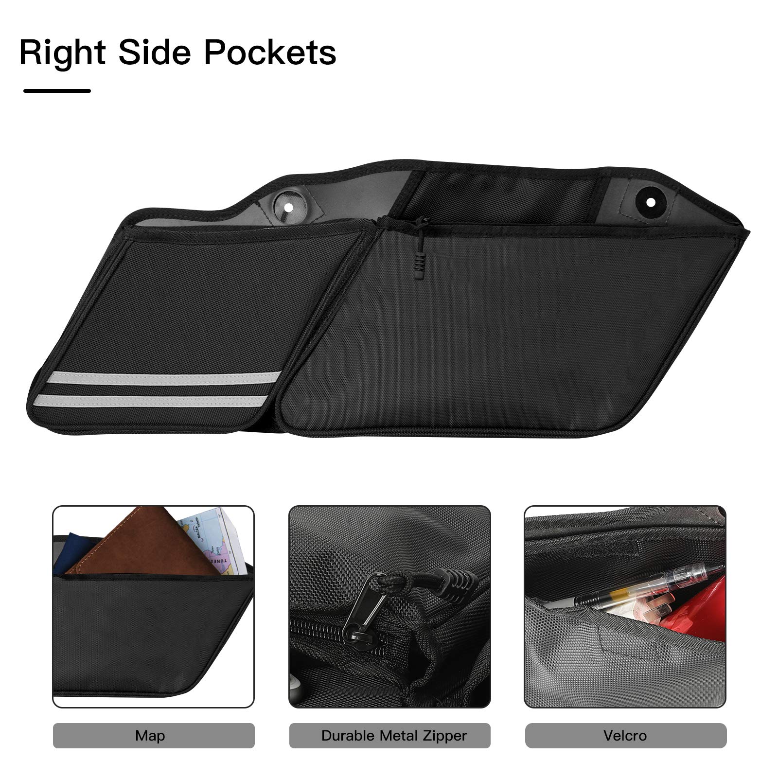 **SUNPIE Motorcycle Saddle Bags for Harley-Davidson Street Glide, Road King, Road Glide, Electra Glide (2014-2024) - 2-Pack Waterproof Luggage Organizers - Perfect for Long Rides & Travel Storage**