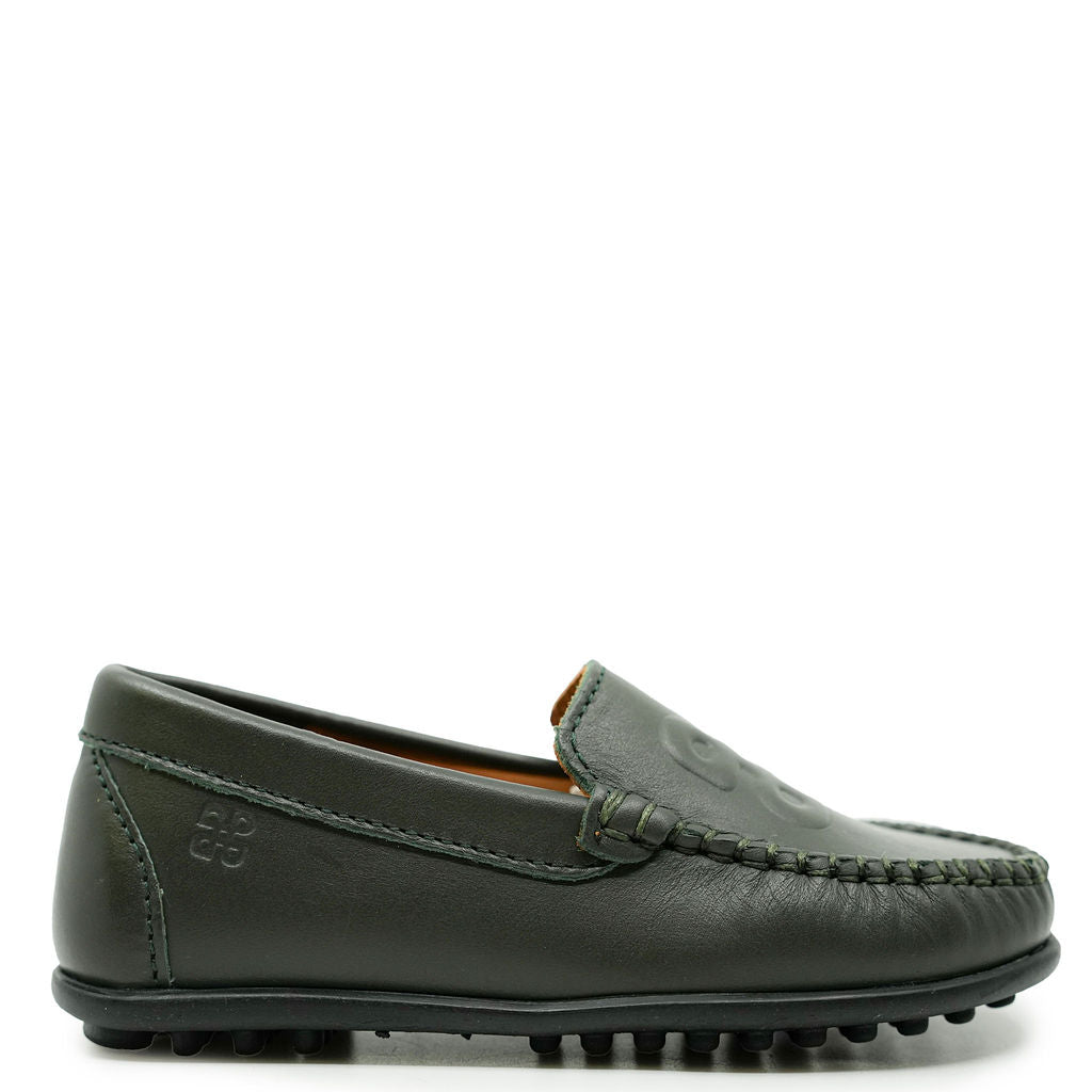 Porte Hunter Logo Loafer Shoes for Men - Classic Slip-On Casual Dress Shoes for Business & Office Wear - Comfortable Leather Loafers for Everyday Use