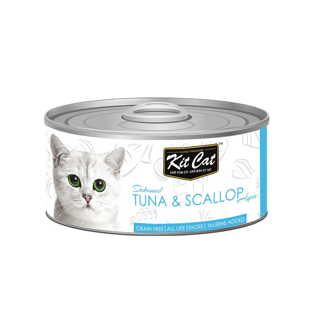 Premium Kit Cat Deboned Cat Food Topper - Savory Chicken & Tuna Flavor (80g) for Adult Cats & Kittens | Grain-Free Wet Food Supplement | Enhances Appetite & Nutrition - Perfect for Picky Eaters & Mealtime Enrichment