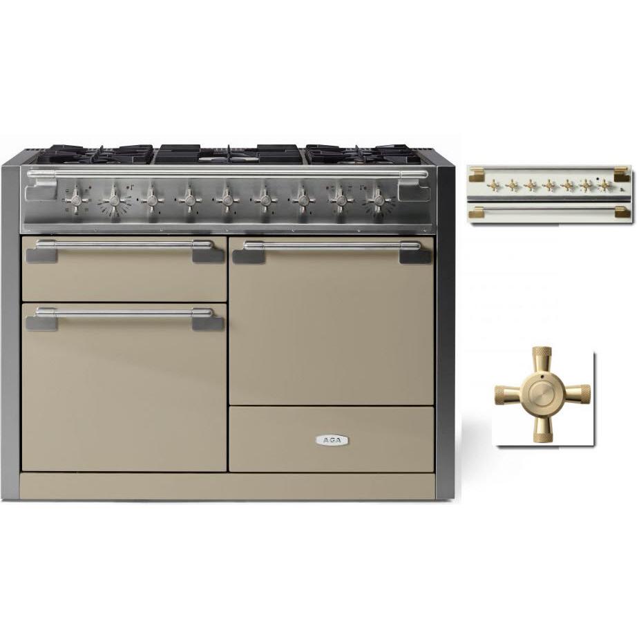 AGA 48-Inch Elise Dual Fuel Range with True European Convection - AEL481DFABFWN | Professional Gas & Electric Stove for Modern Kitchens, Baking & Gourmet Cooking