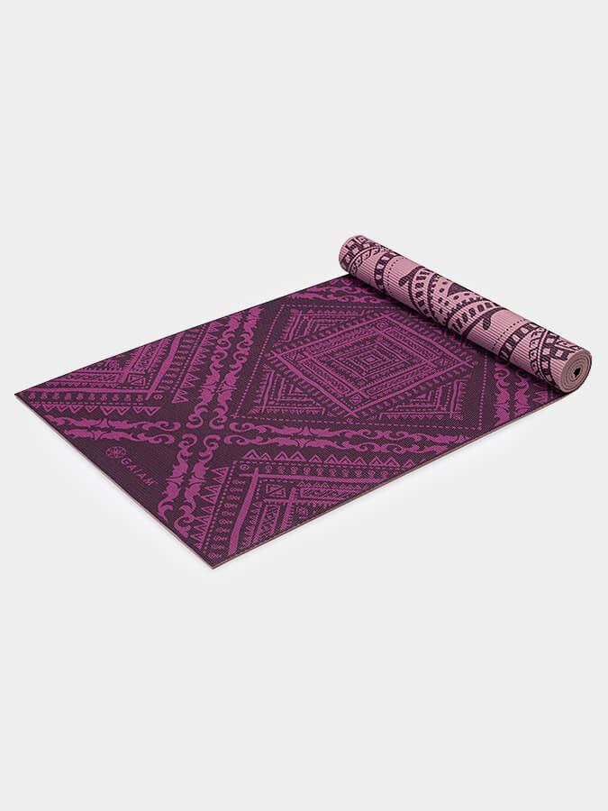 Gaiam Inner Peace Reversible 6mm Thick Yoga Mat for Home & Studio - Non-Slip, Cushioned Exercise Mat for Yoga, Pilates, and Meditation
