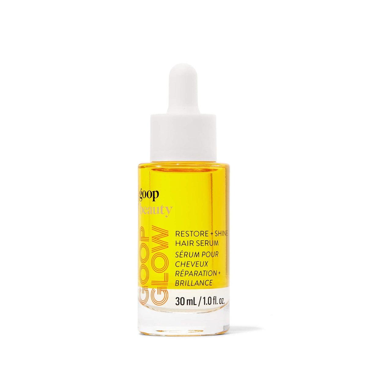 GOOPGLOW Restore & Shine Hair Serum - Repairing Treatment for Damaged Hair with Argan Oil & Keratin - Perfect for Dry, Frizzy Hair & Split Ends - Use Daily for Smooth, Shiny Locks at Home or Salon