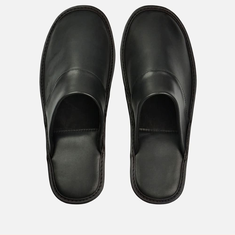 **Genuine Cowhide Leather Slippers for Men & Women – Non-Slip Indoor/Outdoor House Shoes – Comfortable Home & Bedroom Slippers – Perfect for Relaxing, Lounging & Light Outdoor Use (Color: C, Size: 41/42)**