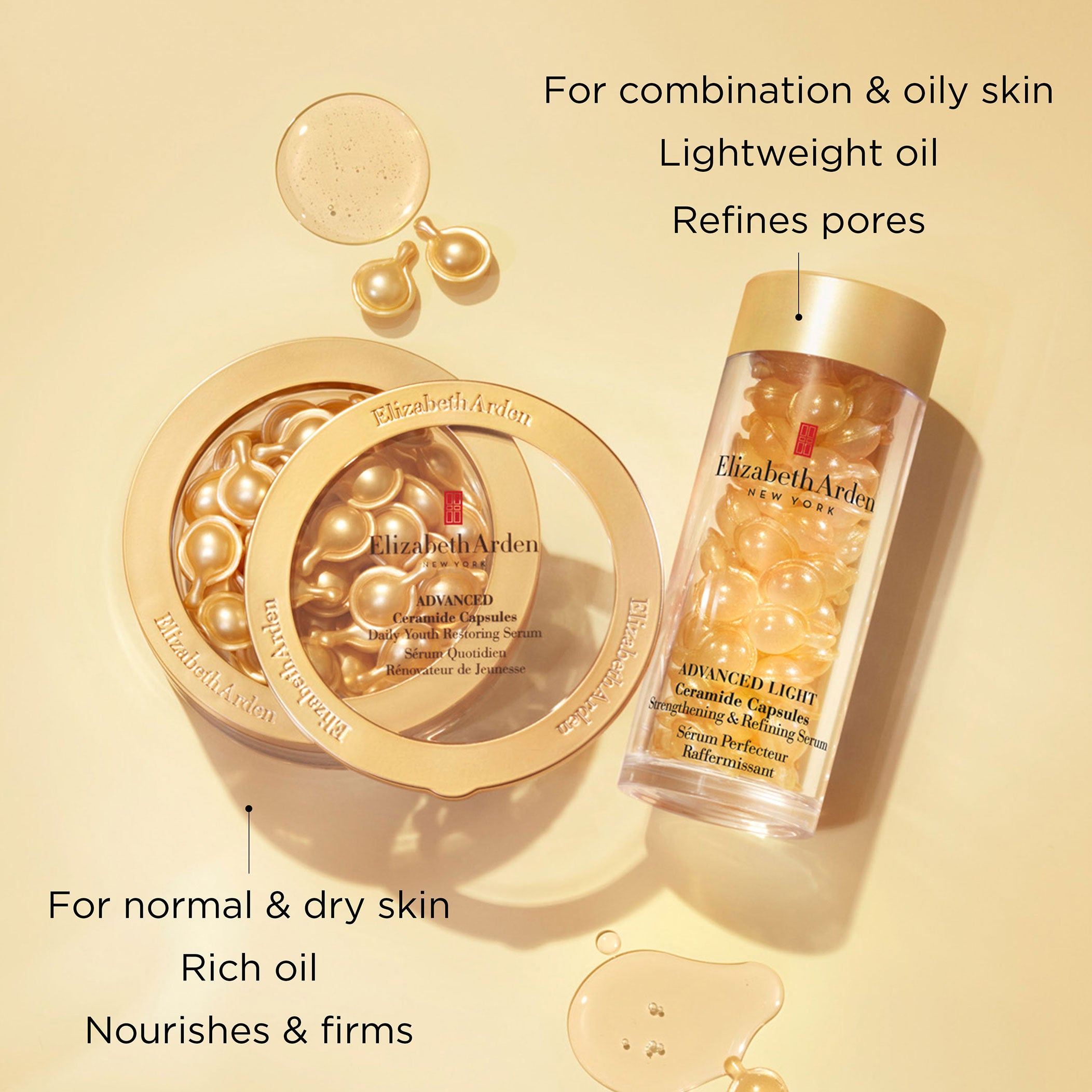Advanced Ceramide Capsules for Skin Strengthening & Refining - Hydrating Serum for Dry, Sensitive Skin | Perfect for Night Routine & Anti-Aging Skincare