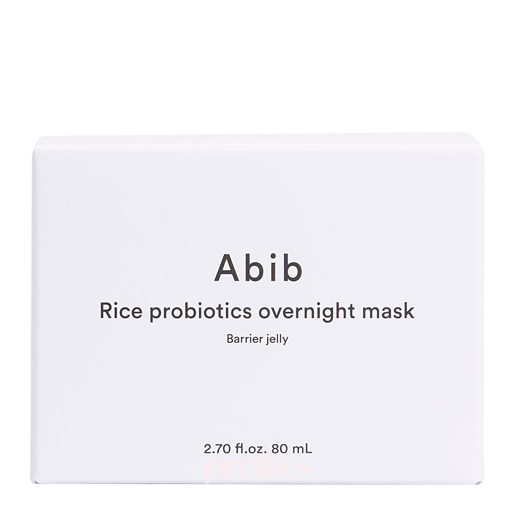 Abib Rice Probiotics Overnight Mask Barrier Jelly 80ml - Hydrating Sleeping Face Mask for Dry Skin, Korean Skincare for Night Repair - Perfect for Nighttime Skincare Routine & Travel Essentials