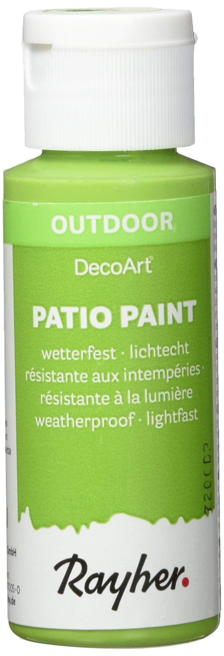 Rayher Green Patio Paint - Multi-Surface Weatherproof Acrylic Paint for Outdoor & Indoor Use - Grass Green Craft Paint (59ml/2oz) - Perfect for DIY Garden Decor, Furniture Restoration & Outdoor Projects - Model 38610422