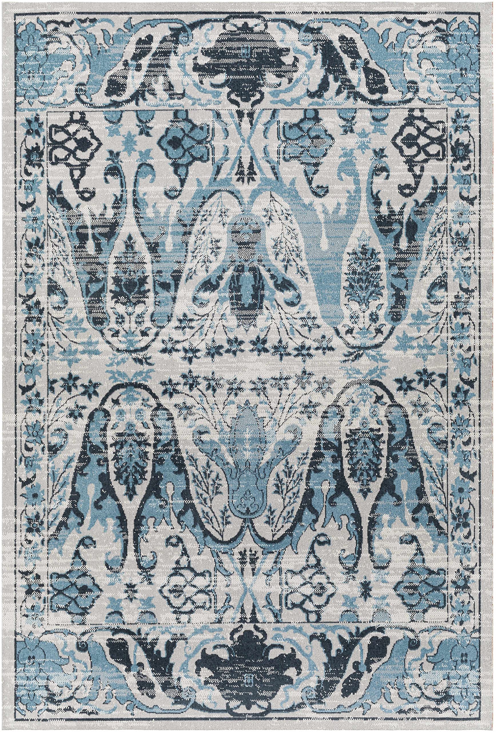Hauteloom Macalaya Machine Washable Area Rug - Blue & Gray - 9'3