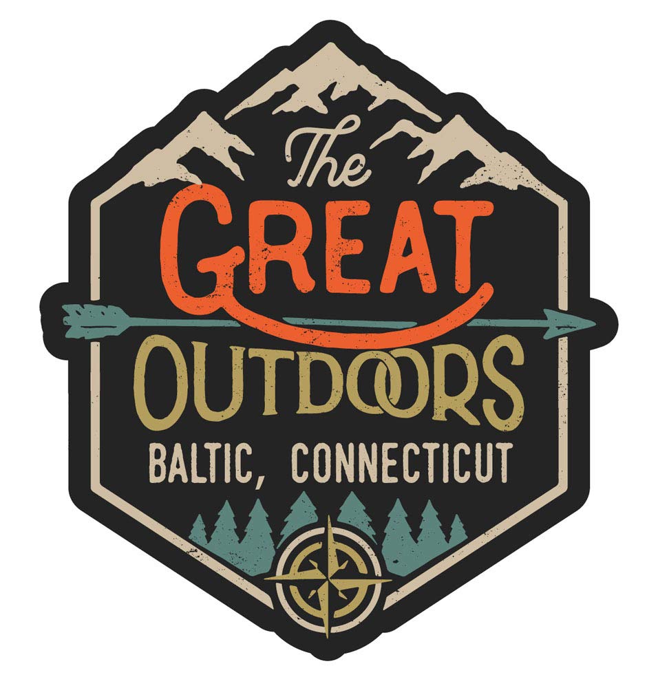 Baltic Connecticut The Great Outdoors 4-Inch Refrigerator Magnet - Perfect for Kitchen Decor, Office Whiteboard, and Travel Souvenirs