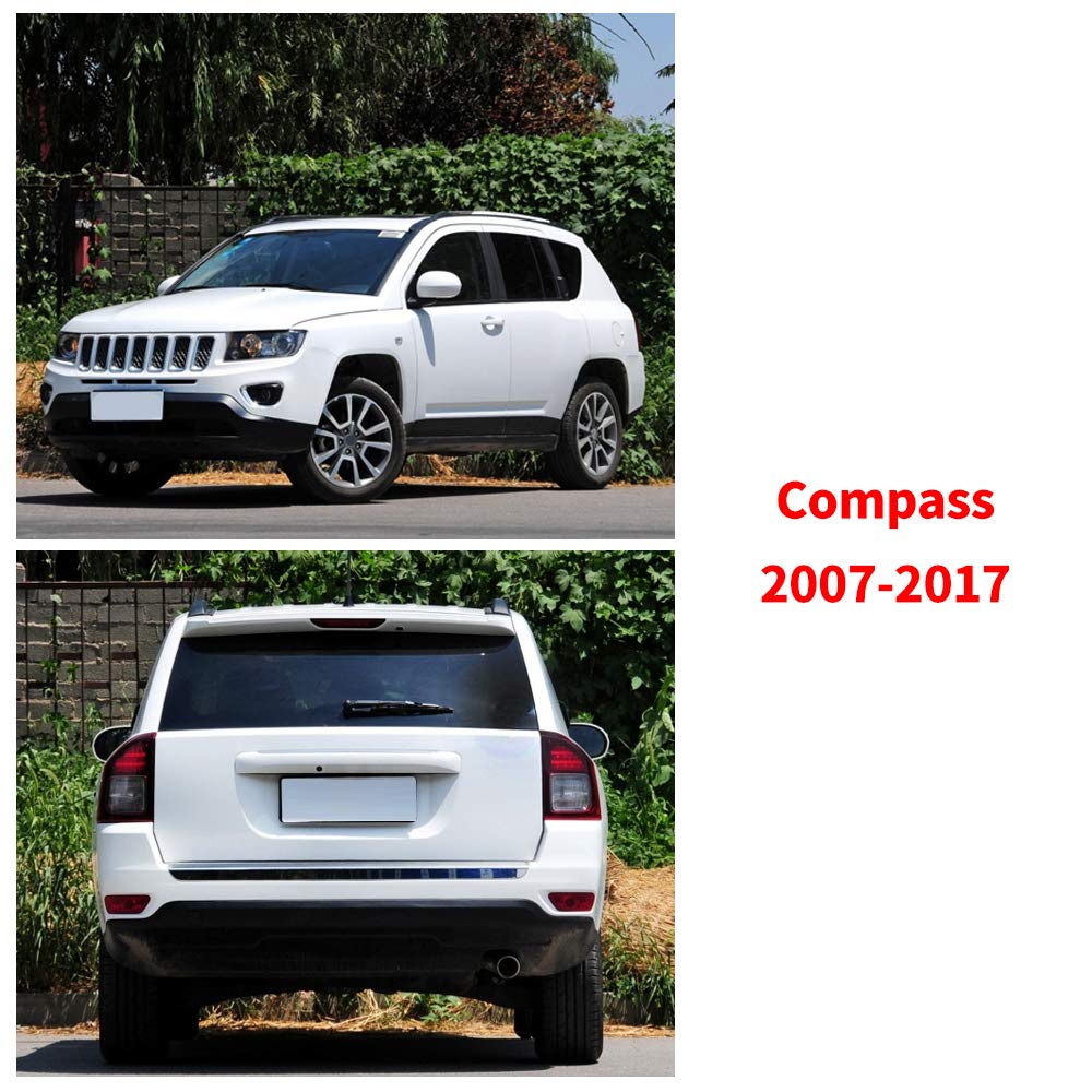 2007-2016 Jeep Compass Custom Fit All-Weather Floor Mats - Premium Non-Slip Leather Car Floor Liners with Full Coverage Protection (Brown) - Perfect for Winter Snow, Mud & Daily Driving Protection