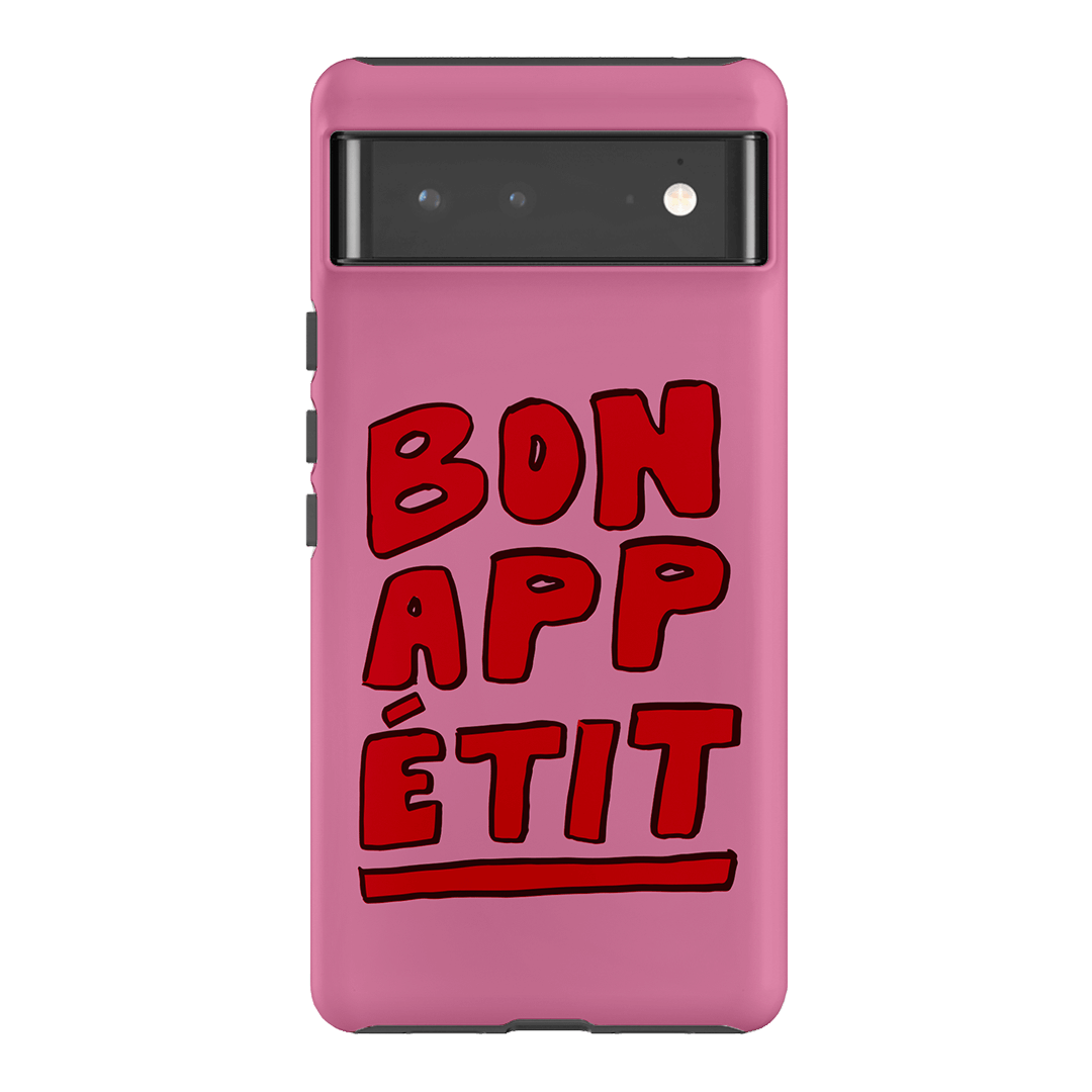 Stylish Bon Appetit Red Phone Case - Durable Protective Cover for iPhone & Samsung - Perfect for Foodies & Cooking Enthusiasts