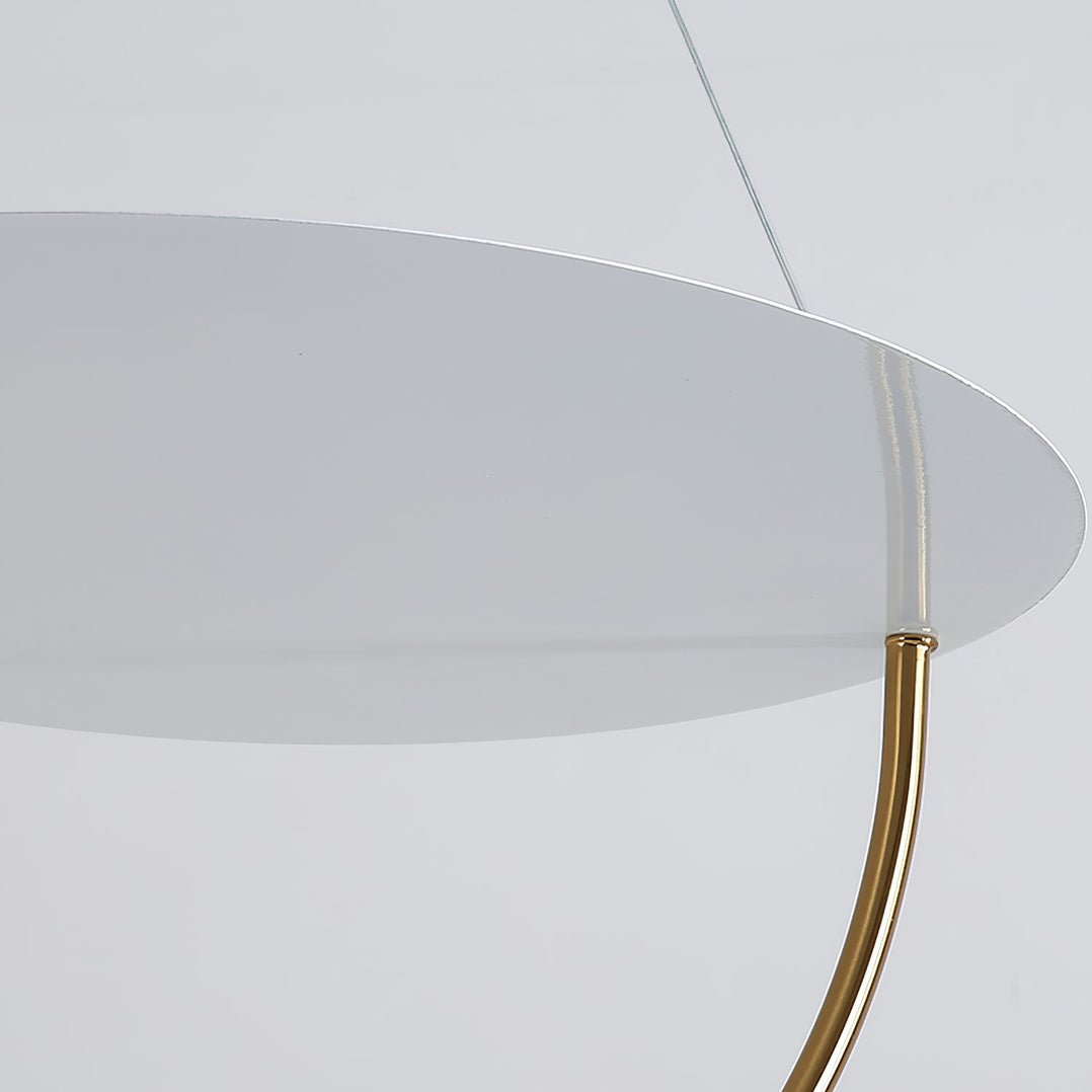 Aurelia Disc Pendant Lamp - Modern Scandinavian Ceiling Light Fixture for Dining Room, Kitchen Island & Living Room Decor