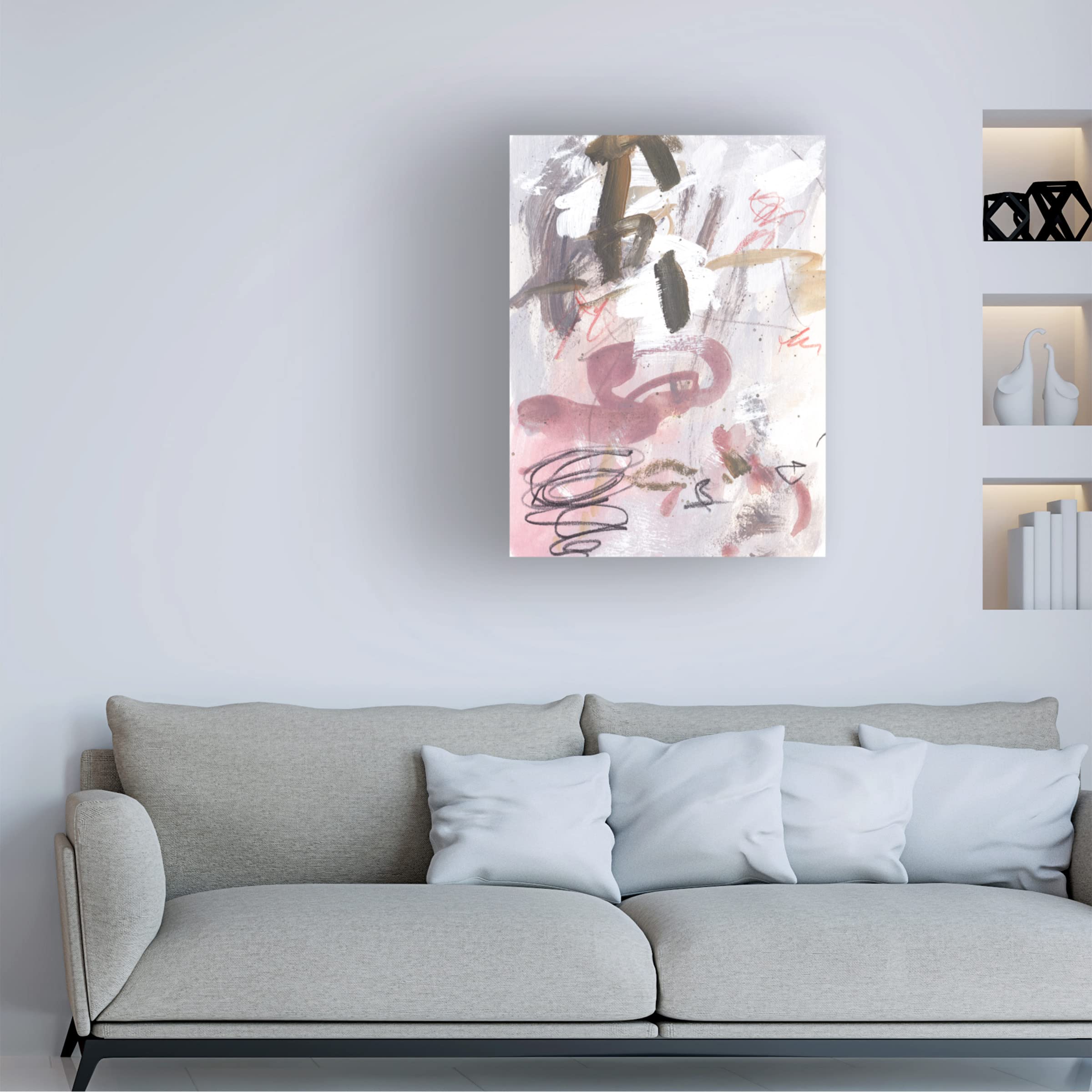 Melissa Wang 'Whispering Dawn III' Canvas Wall Art Print - Modern Abstract Landscape Painting for Living Room, Bedroom & Office Decor
