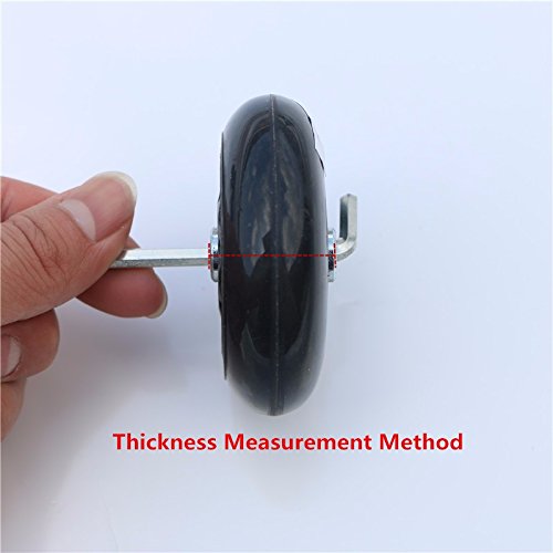 68X24mm Black Luggage Suitcase Wheels - ABEC 608zz Bearings Replacement Inline Skate Wheels for Travel Bags & Outdoor Skating