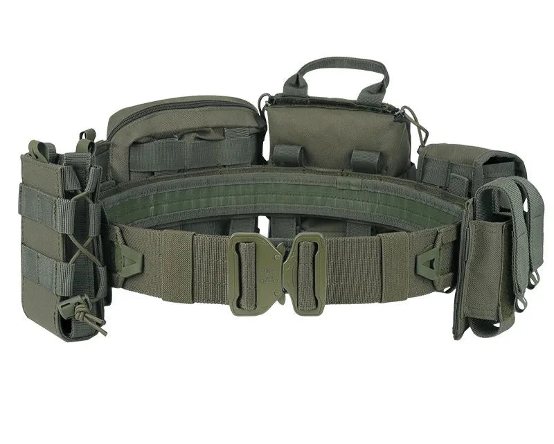 8-in-1 Tactical Waist Pack - Molle-Compatible Military Belt Bag with Utility Pouches for Outdoor Hiking, Hunting & Airsoft Adventures