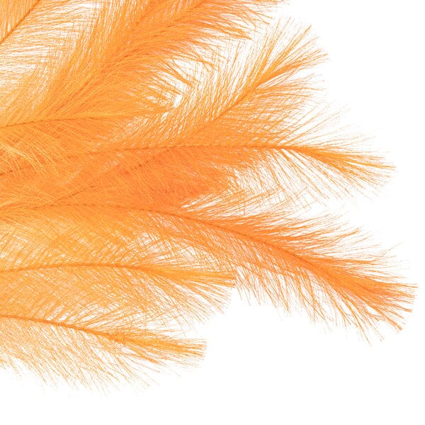 Artificial Pampas Grass Decor - Orange Faux Pampas Reeds for Home & Wedding Decor | Perfect for Boho Room, Vase Filler, and Table Centerpieces