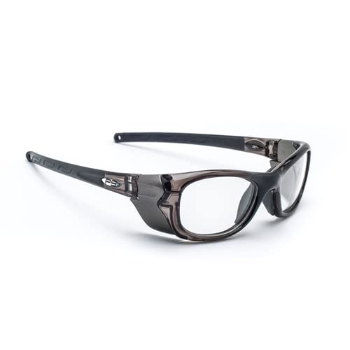 Phillips Q100 Radiation Protection Glasses - Wrap Around Safety Eyewear with Plastic Rectangle Frame for Small Faces | Perfect for Computer Use, Gaming & UV Protection