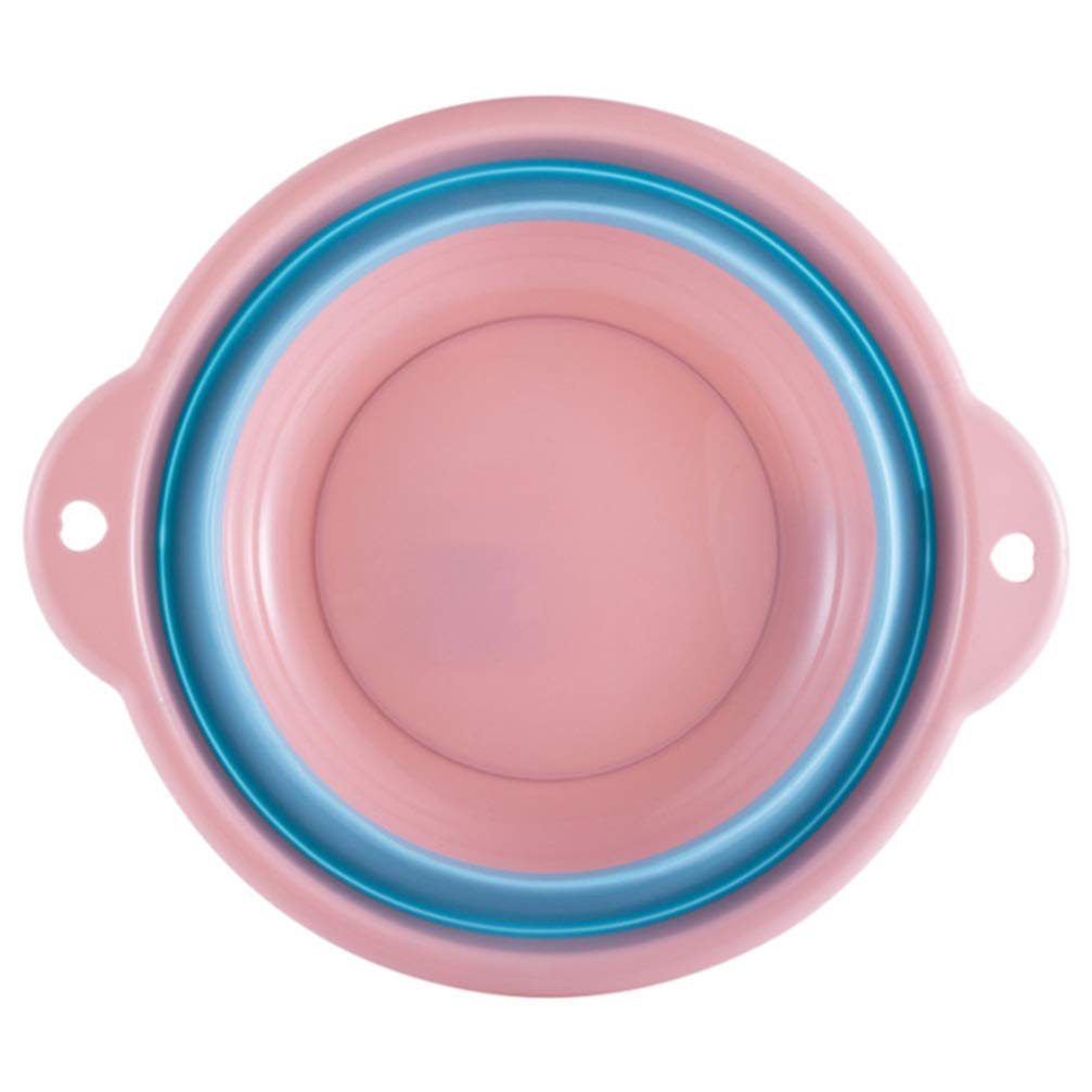 EXCEART Collapsible Wash Basin - Portable Foldable Sink for Feet Washing, Laundry, Camping & Outdoor Activities | Lightweight Travel Tub for Home, RV, Picnic & Baby Bath (Pink) - Perfect for Travel, Camping & Small Space Living
