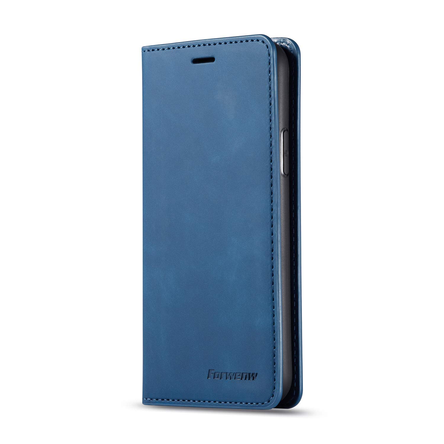 Premium PU Leather Magnetic Flip Wallet Case for iPhone 11 Pro Max (6.5 inch) - Shockproof Card Holder with Kickstand & Hidden Adsorption | Perfect for Work, Travel & Daily Use (Blue, 2019 Model)