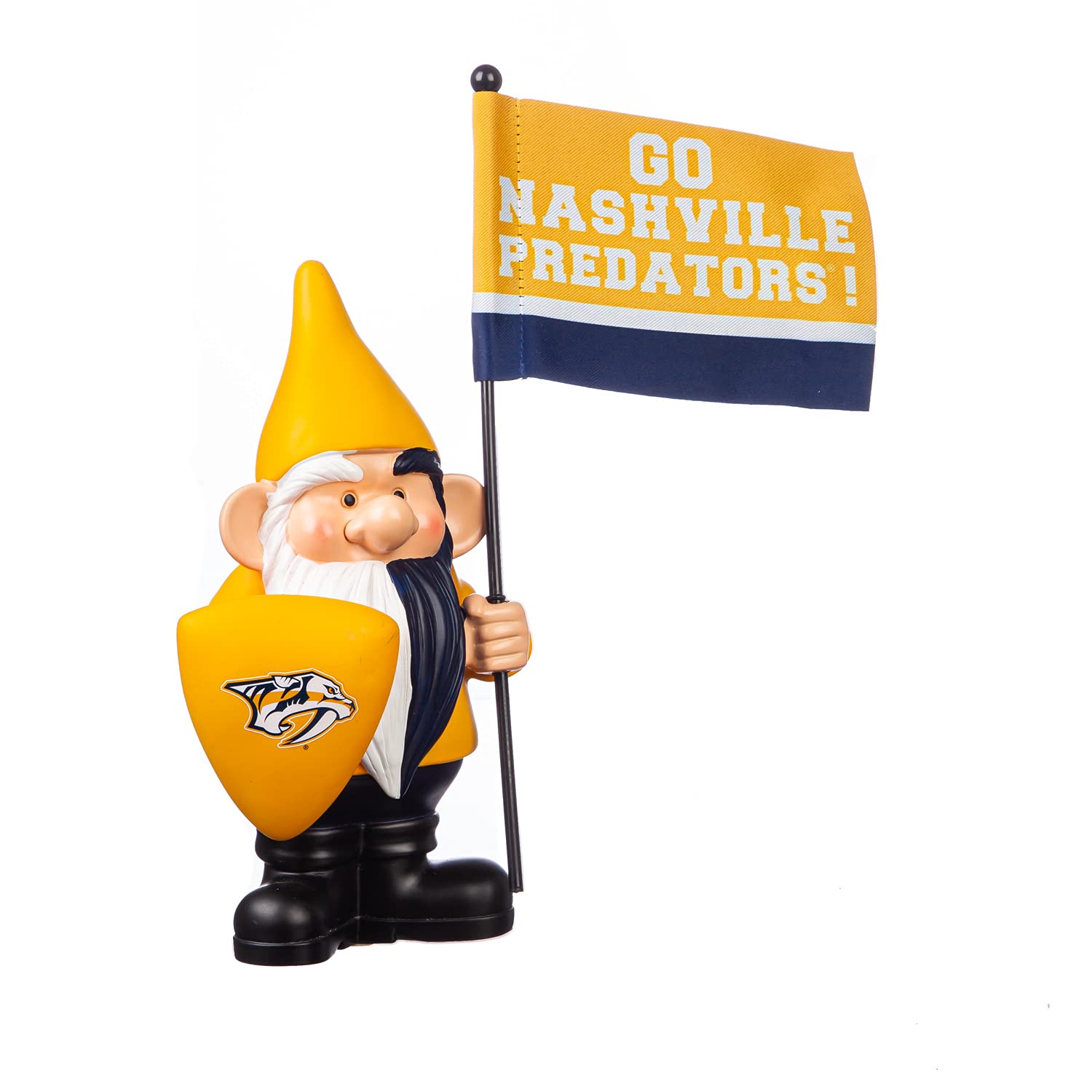 Nashville Predators Team Sports America Flag Holder Gnome - Perfect for Game Day Decor, Fan Gifts & Outdoor Yard Displays
