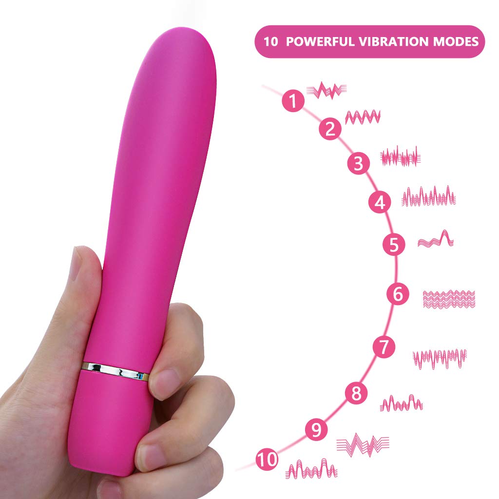 Powerful G Spot Vibrator for Women - 10 Vibration Modes, Waterproof Clitoral Stimulator & Nipple Massager | Adult Sex Toy for Solo Play & Couples Pleasure (Red) - Perfect for Bedroom Fun, Romantic Nights & Self-Care Moments