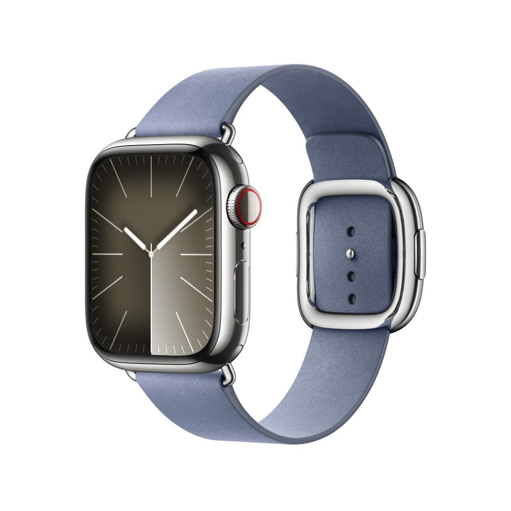 Apple Watch Band 41mm Modern Buckle - Lavender Blue Medium Size Replacement Strap for Apple Watch Series 7/8/SE - Perfect for Workouts, Office & Everyday Wear