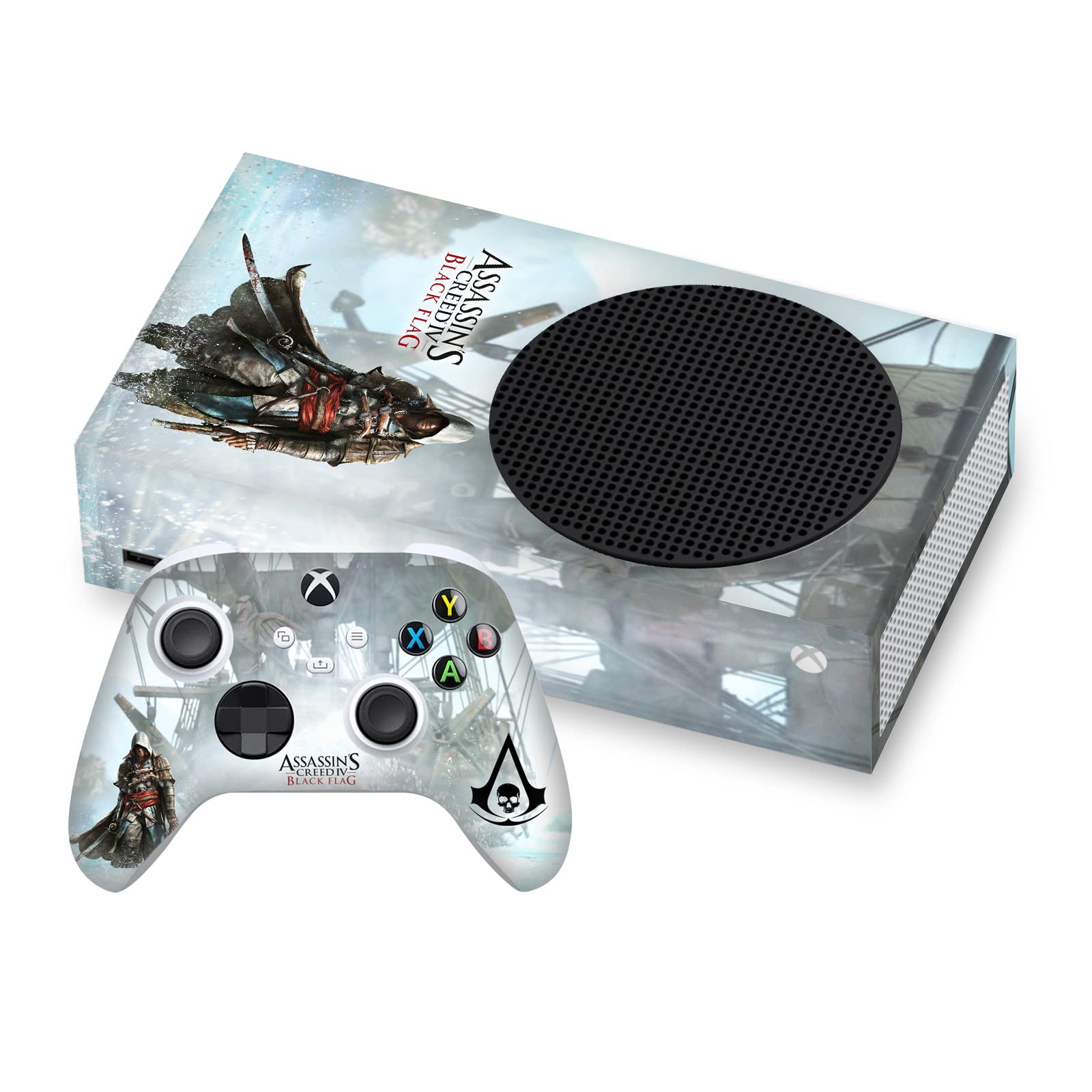 Officially Licensed Assassin's Creed Edward Kenway Black Flag Vinyl Sticker Skin Decal for Xbox Series S Console & Controller - Gaming Accessories for Fans, Perfect for Customizing Your Gaming Setup