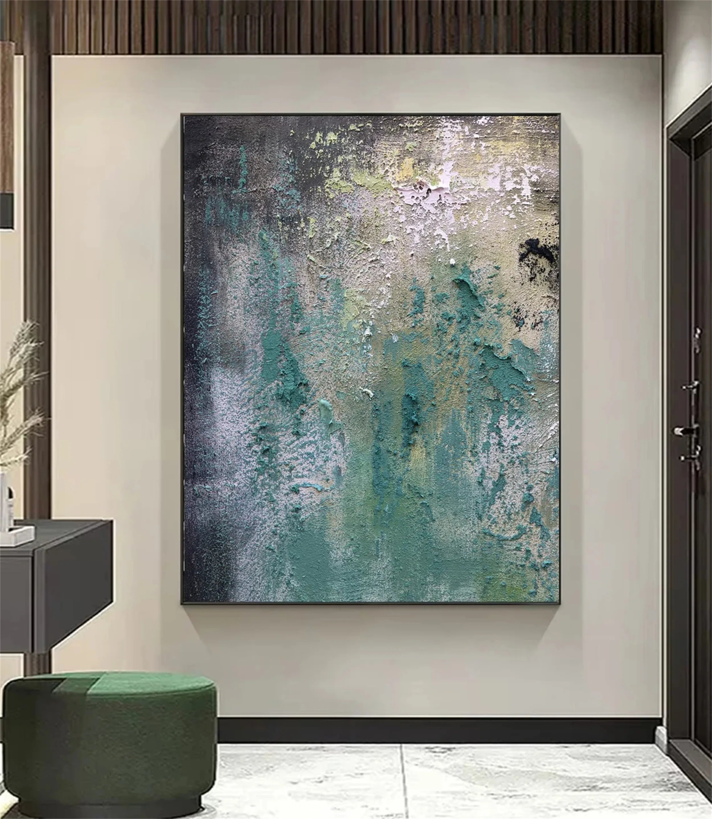 Abstract Painting #AB 114 - Modern Wall Art for Living Room, Bedroom & Office Decor | Handmade Canvas Artwork