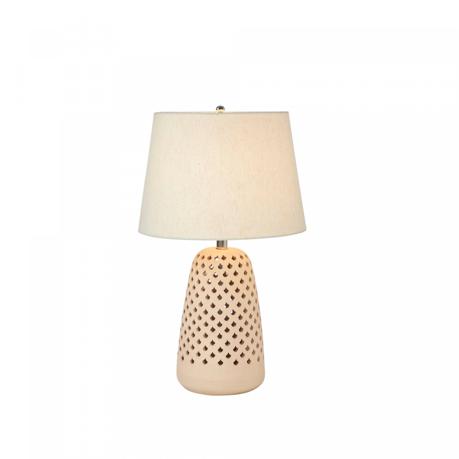 Castlin Beige Table Lamp - Modern Bedside & Desk Lighting for Home, Office, and Dorm Room Decor