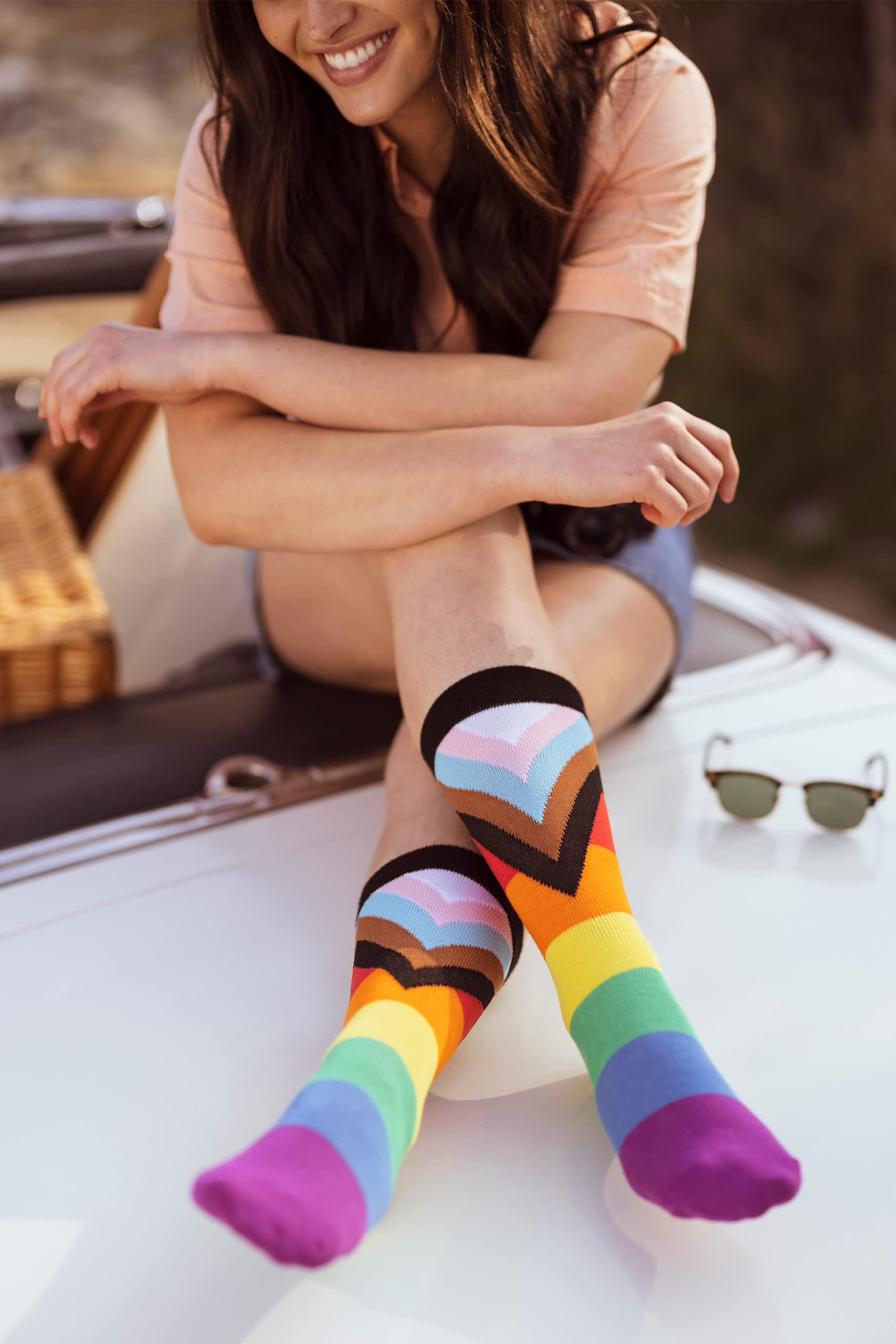 Bamboo Pride Socks for Men & Women - Soft & Breathable Comfort Socks - Pack of 1 - Perfect for Casual Wear, Workouts, and LGBTQ+ Pride Events