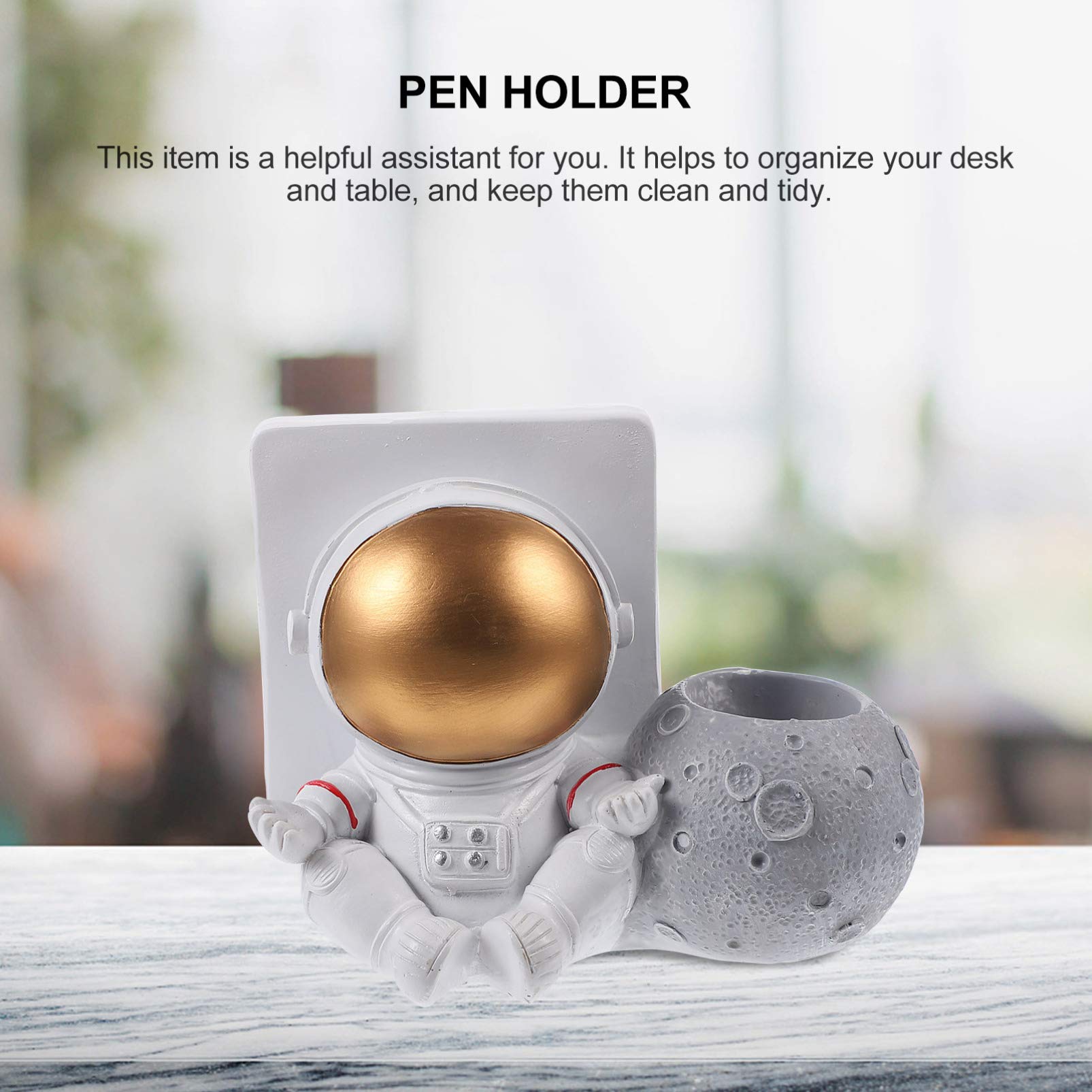 1pc Astronaut Pen Holder - Desktop Stationery Organizer for Writing Materials, Pencil Pot, Brush Holder - Fun Space-Themed Office Decor for Kids & Adults - Perfect for School, Home & Work Desk Organization