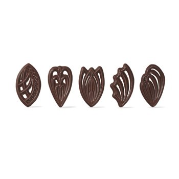 Premium Belgian Dark Chocolate Decorations - 310 pcs Assorted Baking Toppings for Cupcakes, Cakes, Cookies, Ice Cream & Hot Cocoa | Professional Pastry Chef Supplies for Dessert Decorating & Party Treats