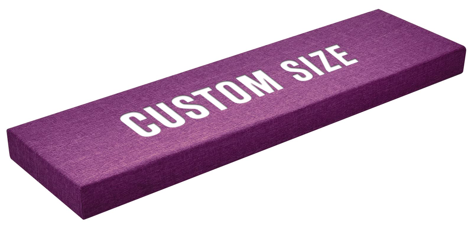 Custom Size Bench Cushion - Thick Upholstery Foam Bay Window Seat Cushion for Indoor/Outdoor Use - Durable Sofa Pads & Patio Furniture Cushions (Purple, Custom Size) - Perfect for Bay Windows, Patio Benches & Living Room Seating