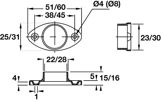 Round Rail End Support - Heavy Duty Metal Bracket for Deck, Fence & Stair Railings | Outdoor & Indoor Use for Home, Garden & Commercial Projects
