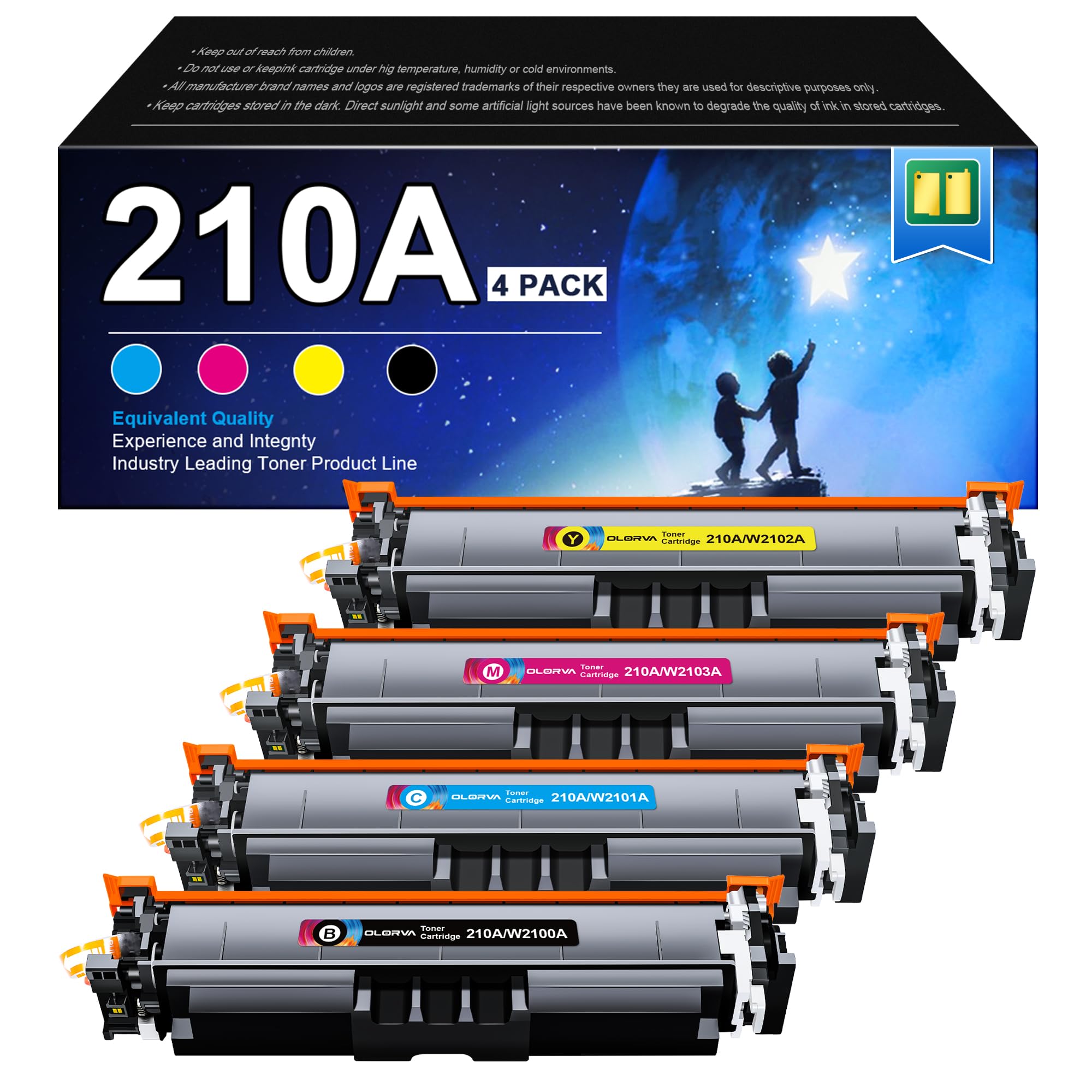210A 210X Toner Cartridges 4 Pack - Compatible with HP Color LaserJet Pro MFP 4301fdw/4301fdn/4201dw/4201dn Printers | High-Yield Replacement for HP 210A 210X | Perfect for Office & Home Printing Needs