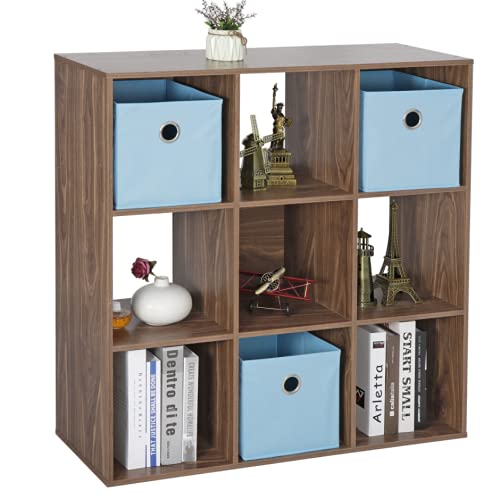 Premium 9-Cube Closet Organizer & Storage Shelf Unit - Space Saving Bookshelf for Bedroom, Study & Office Organization - Durable Indoor Shelving Solution for Clothes, Books & Home Decor (Series 02)