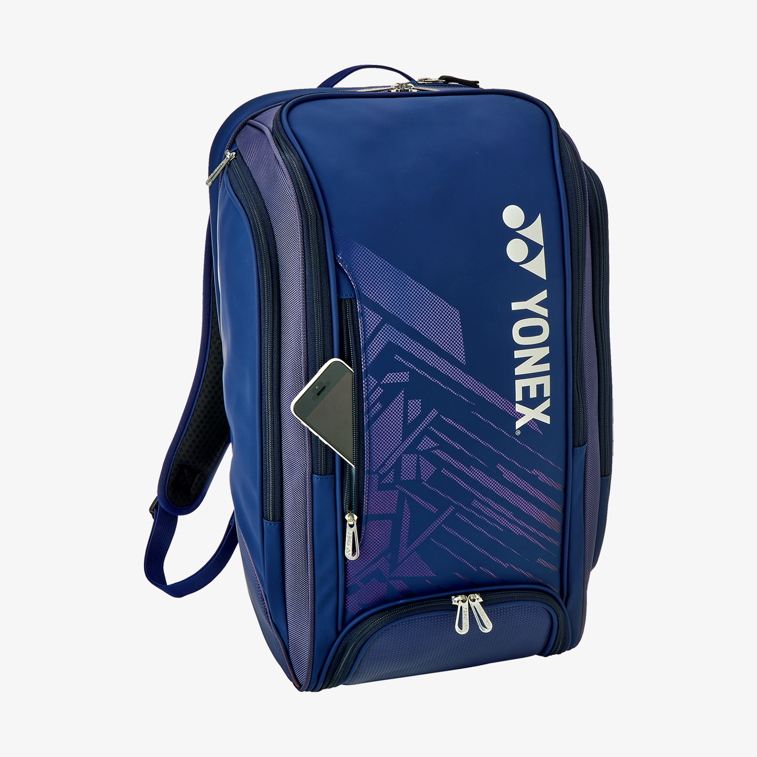 Yonex BAG02512NB Expert Badminton Backpack (Navy/Blue) - Durable Tennis Sports Bag for Players with Shoe Compartment & Water Bottle Holder - Perfect for Gym, Training & Travel